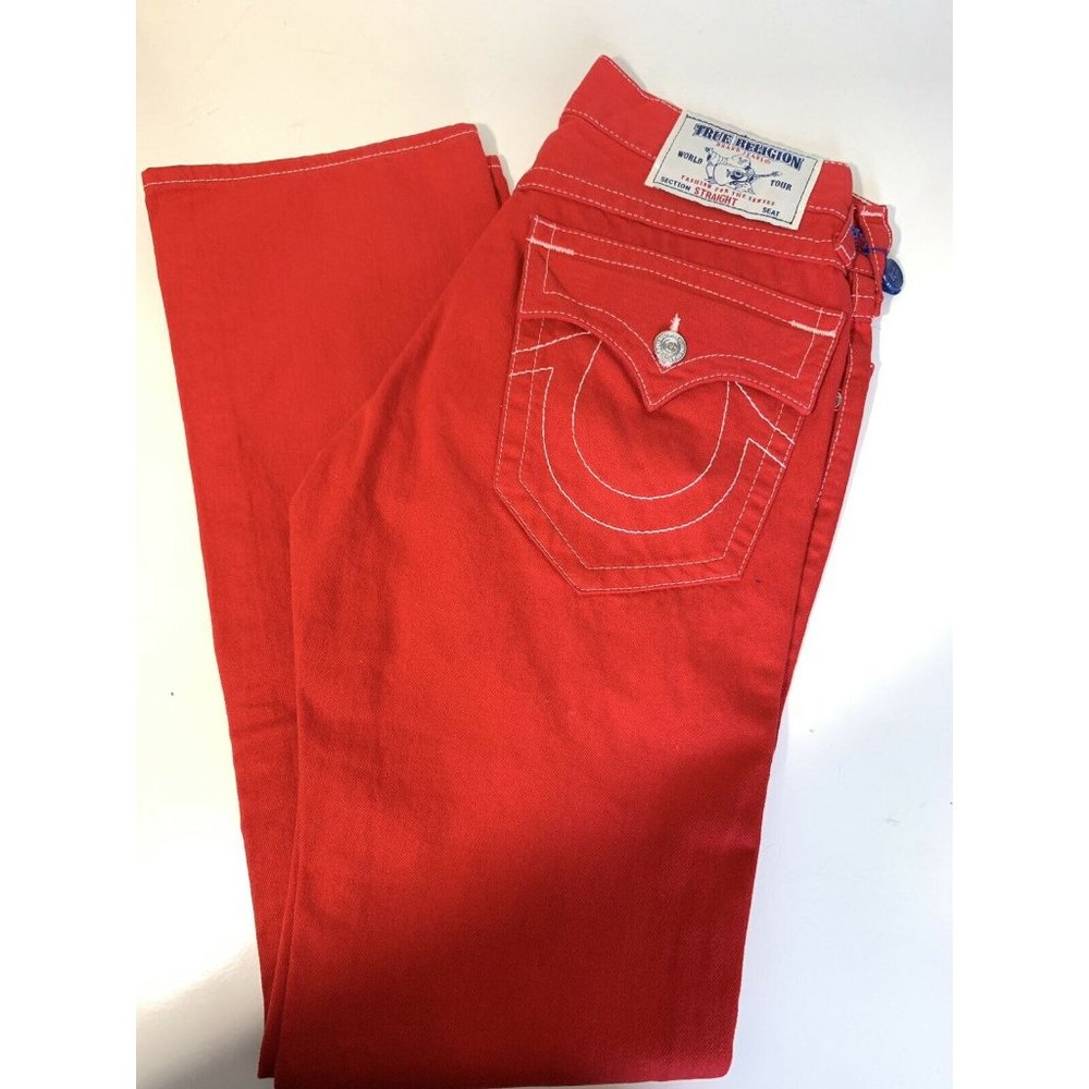 NWT True Religion Jeans Size 30 Red Color For Men - Picture 2 of 7